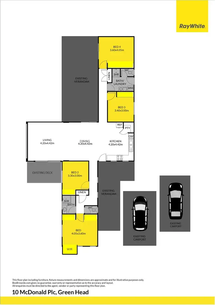 Floorplan of Homely house listing, 10 McDonald Place, Green Head WA 6514