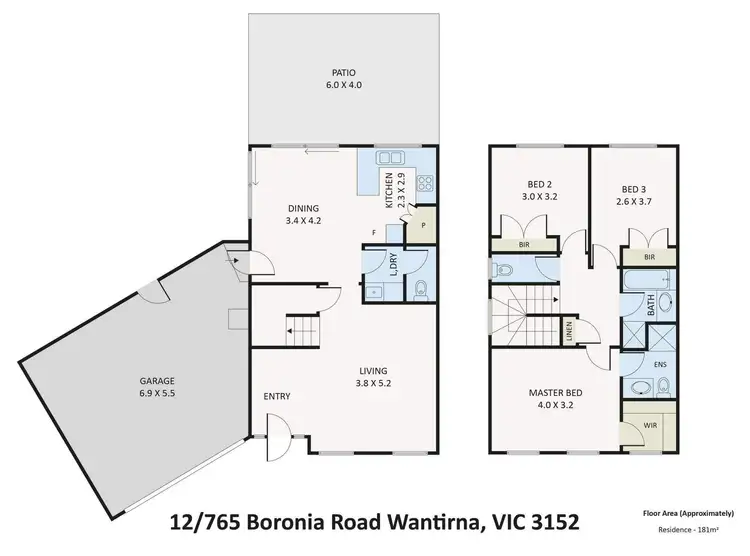 Floorplan of Homely townhouse listing, 12/765 Boronia Road, Wantirna VIC 3152