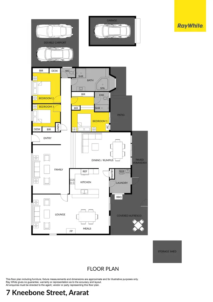Floorplan of Homely house listing, 7 Kneebone Street, Ararat VIC 3377