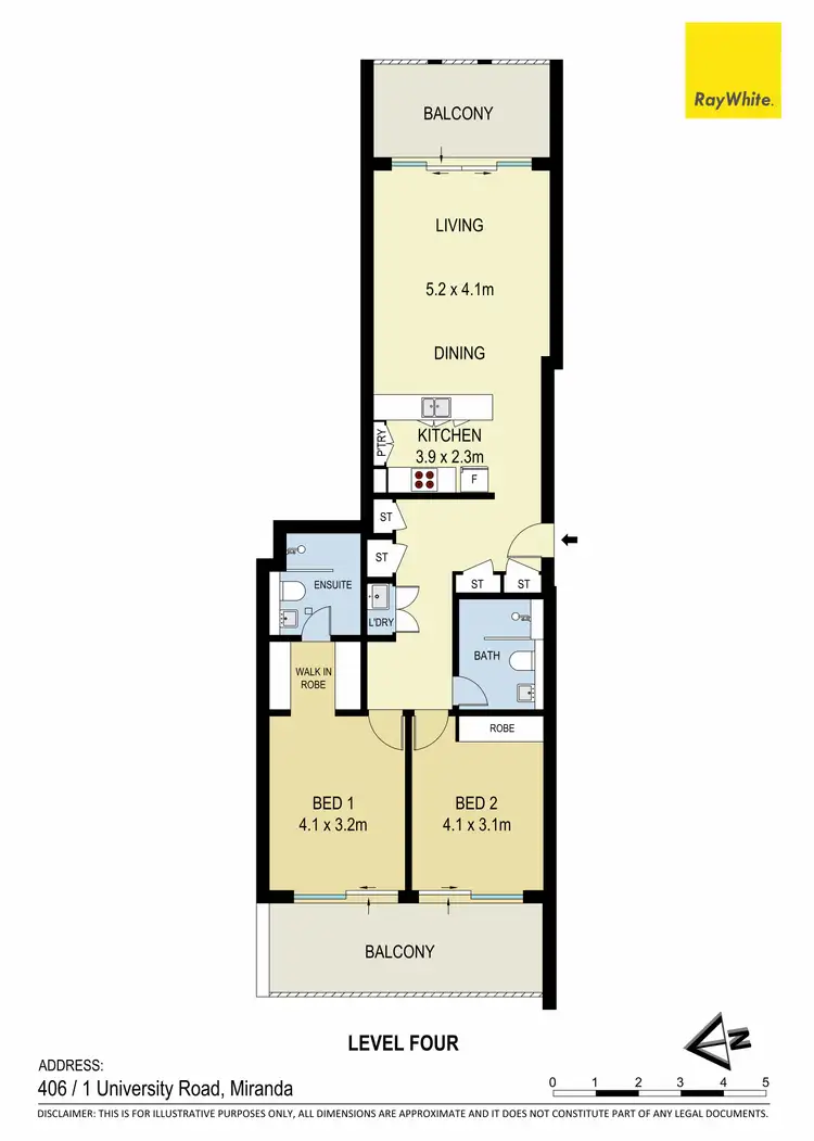 Floorplan of Homely apartment listing, 406/1 University Road, Miranda NSW 2228