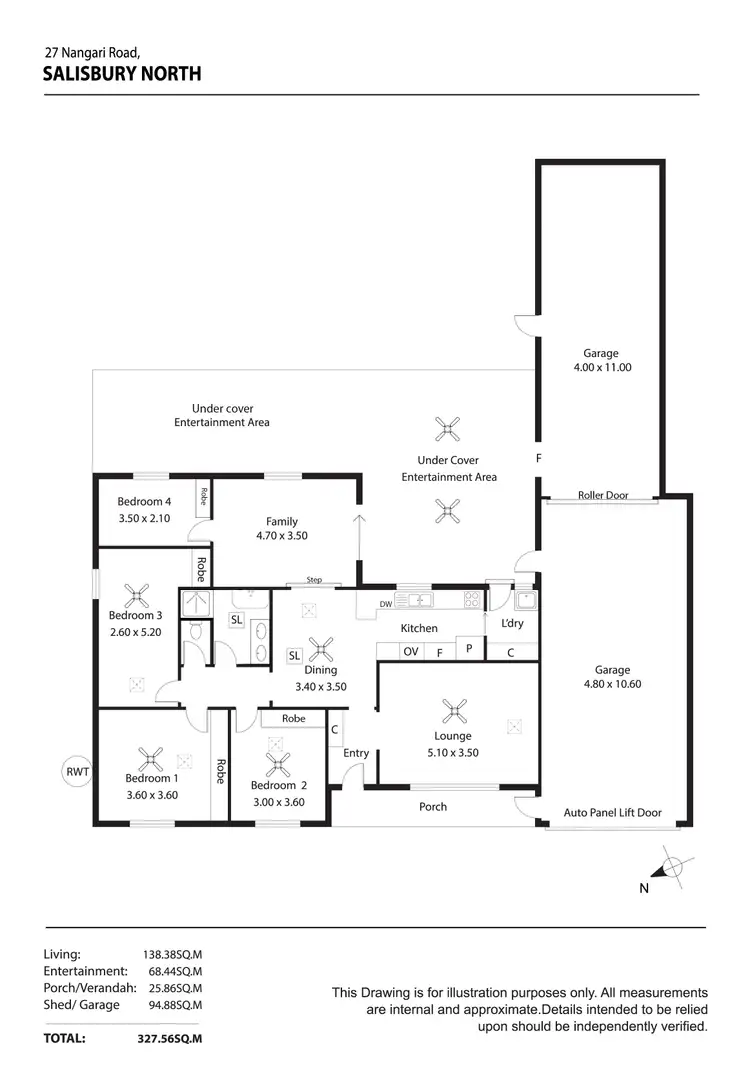 Floorplan of Homely house listing, 27 Nangari Road, Salisbury North SA 5108