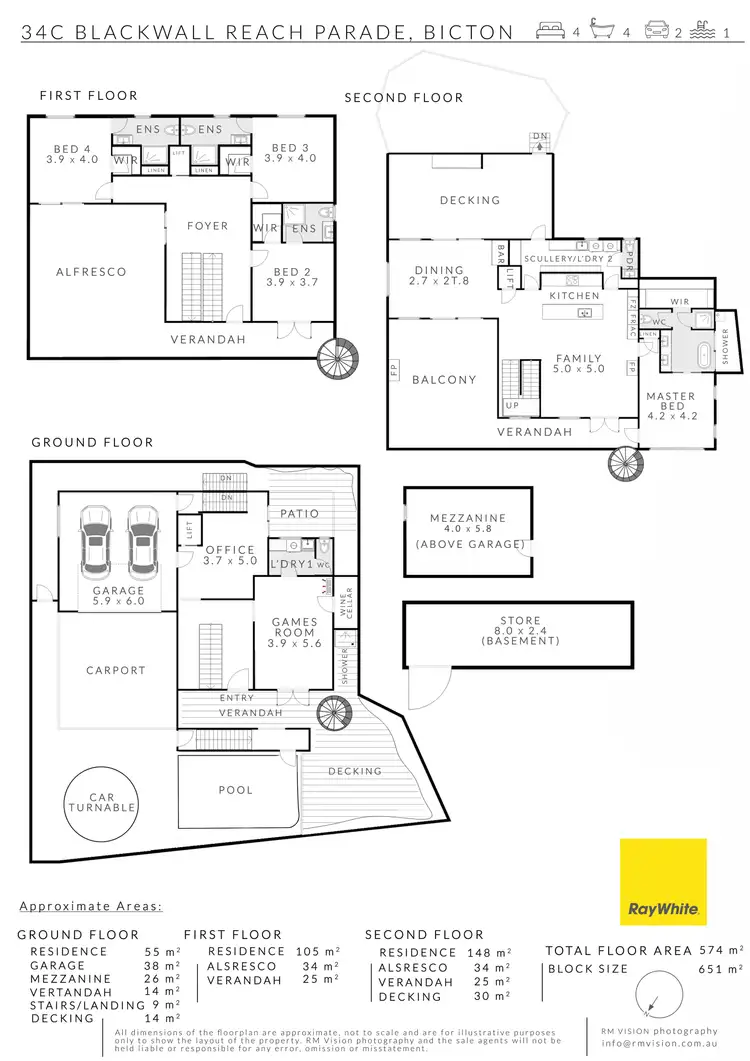 Floorplan of Homely house listing, 34C Blackwall Reach Parade, Bicton WA 6157