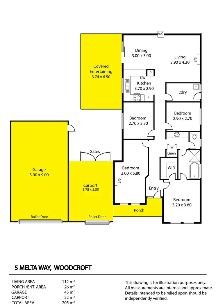 Floorplan of Homely house listing, 5 Melta Way, Woodcroft SA 5162