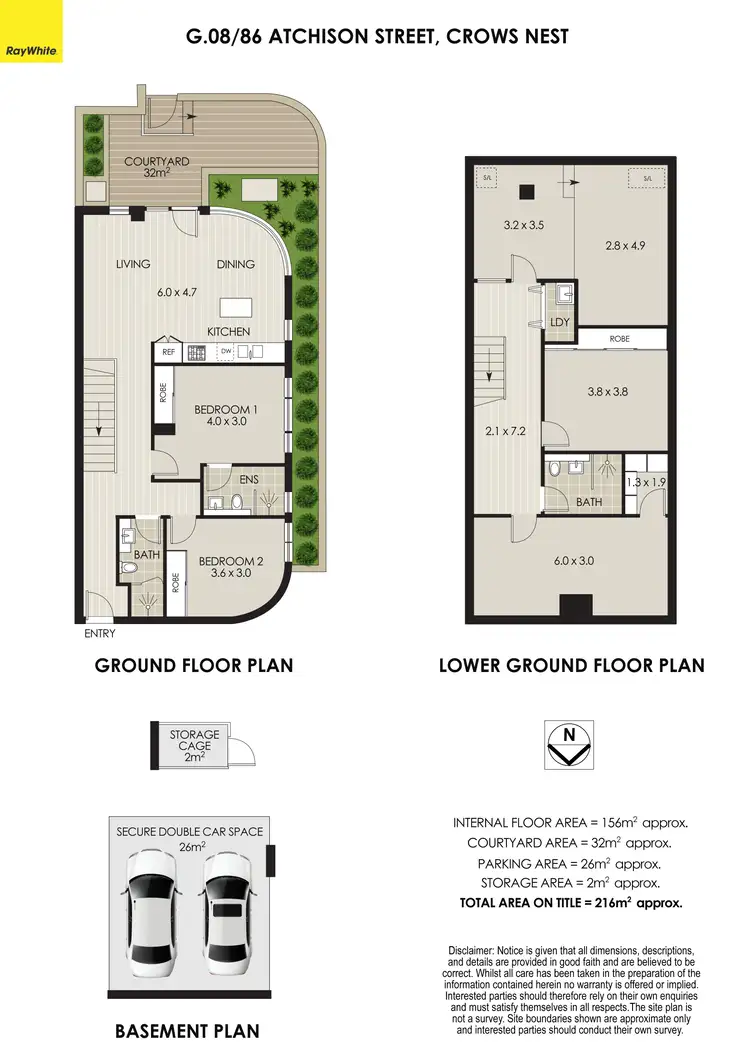 Floorplan of Homely apartment listing, G08/86 Atchison Street, Crows Nest NSW 2065