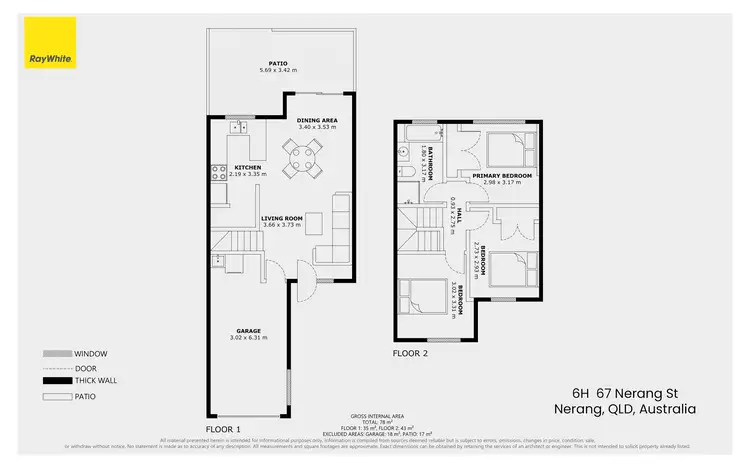 Floorplan of Homely townhouse listing, 6H/67 Nerang Street, Nerang QLD 4211