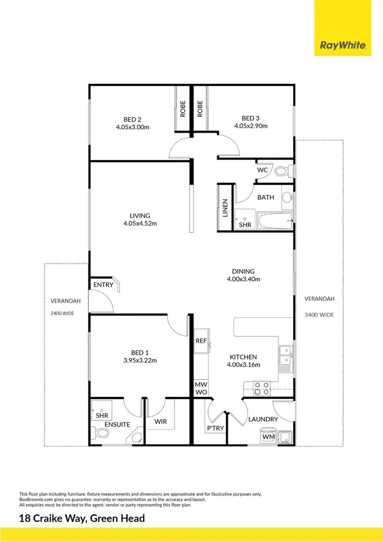 Floorplan of Homely house listing, 18 Craike Way, Green Head WA 6514