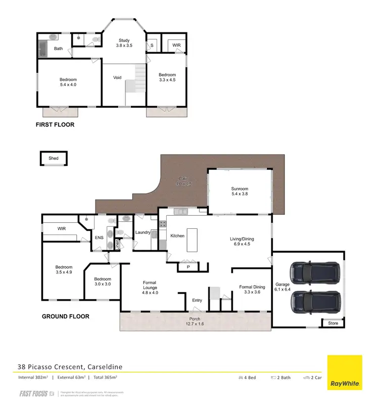 Floorplan of Homely house listing, 38 Picasso Crescent, Carseldine QLD 4034