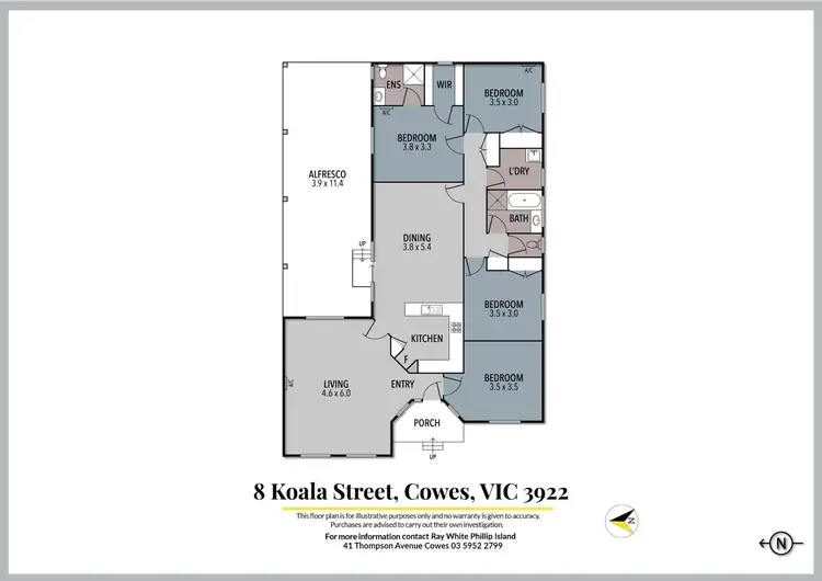 Floorplan of Homely house listing, 8 Koala Street, Cowes VIC 3922