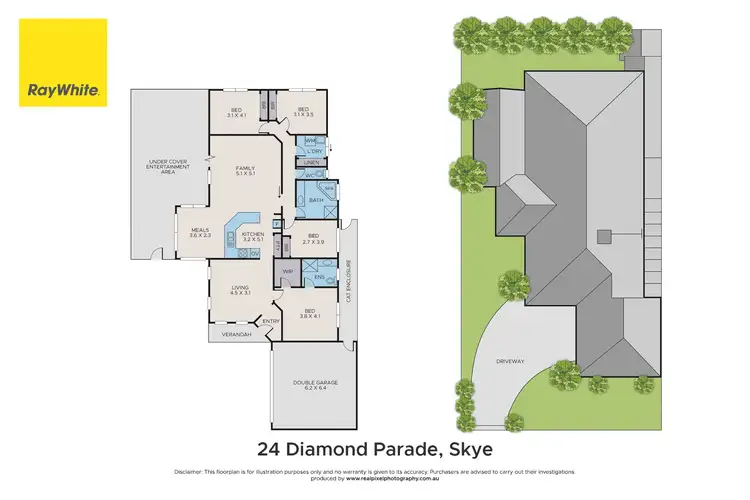 Floorplan of Homely house listing, 24 Diamond Parade, Skye VIC 3977