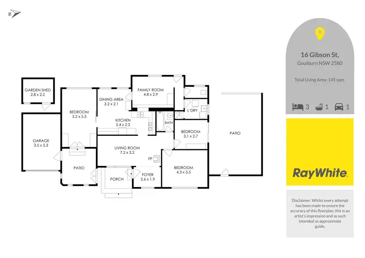 Floorplan of Homely house listing, 16 Gibson Street, Goulburn NSW 2580