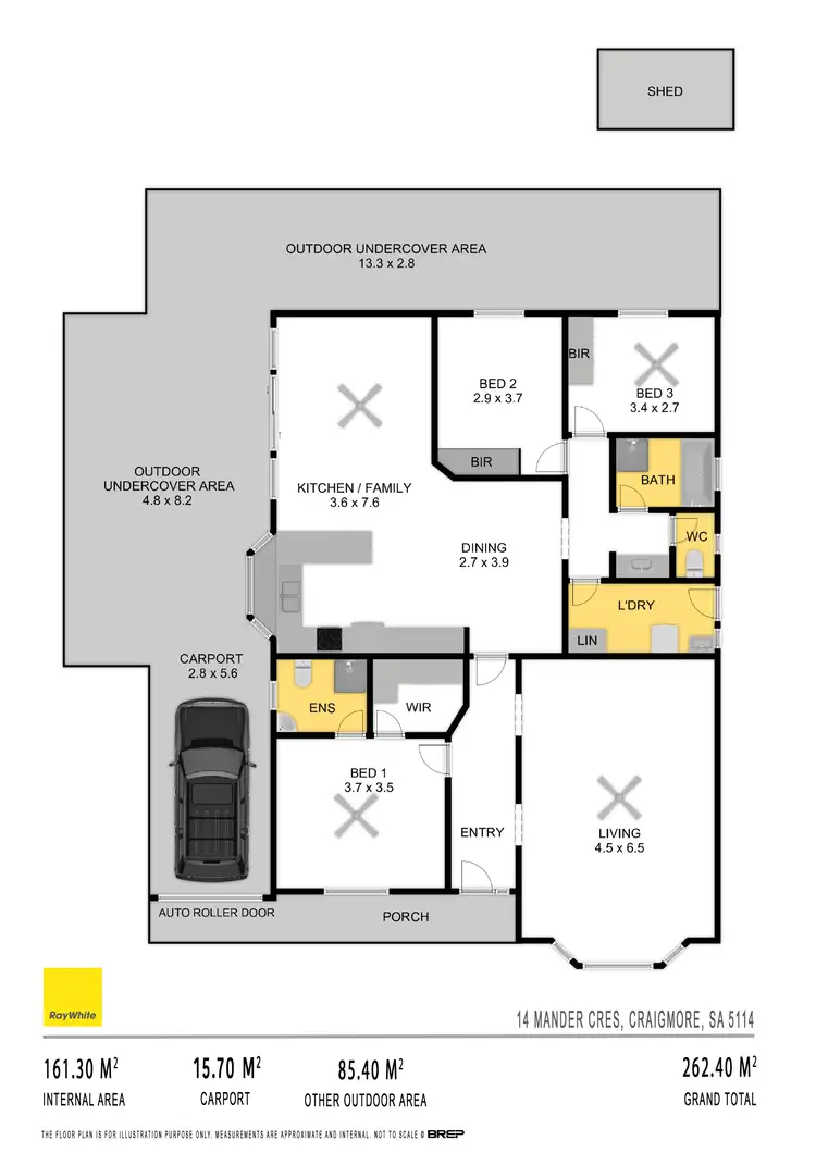 Floorplan of Homely house listing, 14 Mander Crescent, Craigmore SA 5114