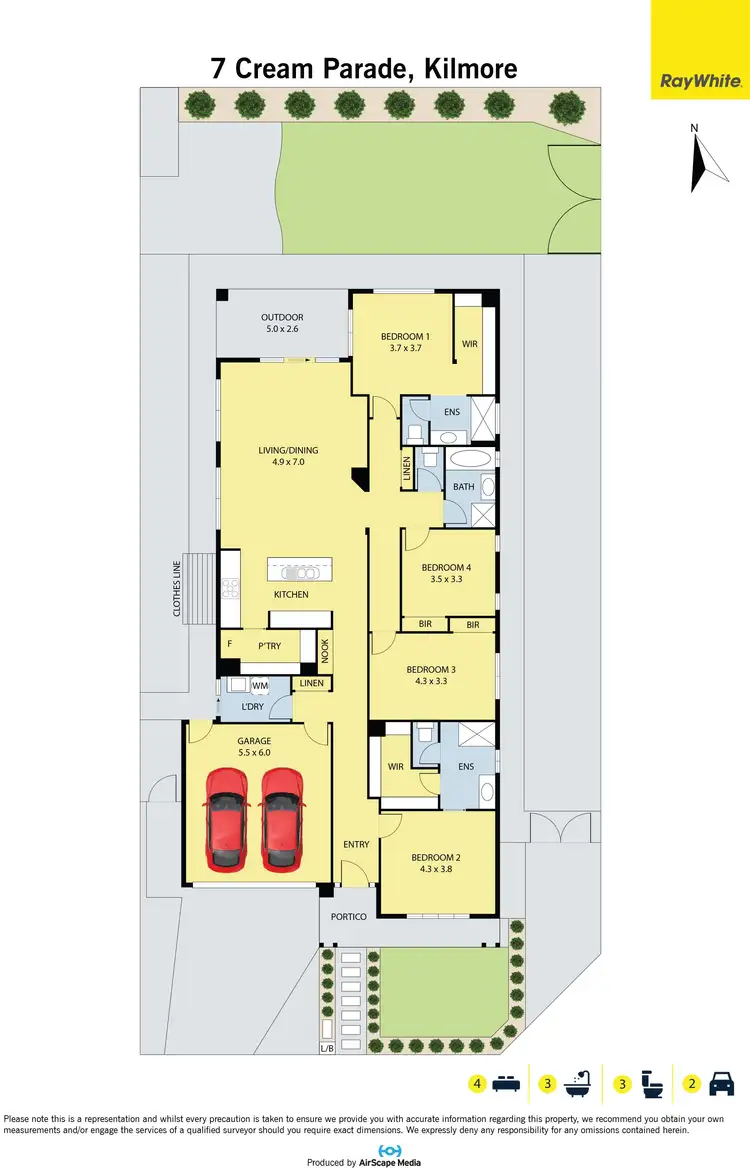 Floorplan of Homely house listing, 7 Cream Parade, Kilmore VIC 3764