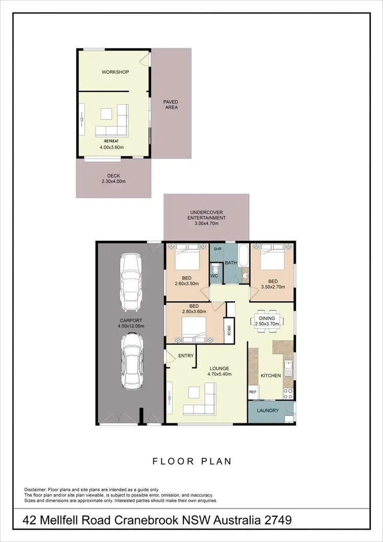 Floorplan of Homely house listing, 42 Mellfell Road, Cranebrook NSW 2749