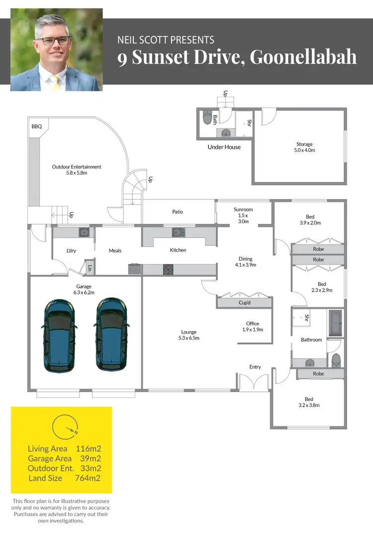 Floorplan of Homely house listing, 9 Sunset Drive, Goonellabah NSW 2480