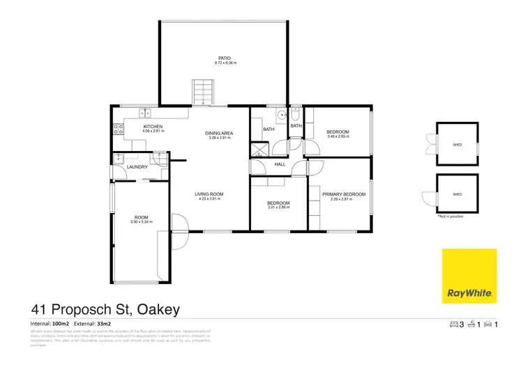 Floorplan of Homely house listing, 41 Proposch Street, Oakey QLD 4401
