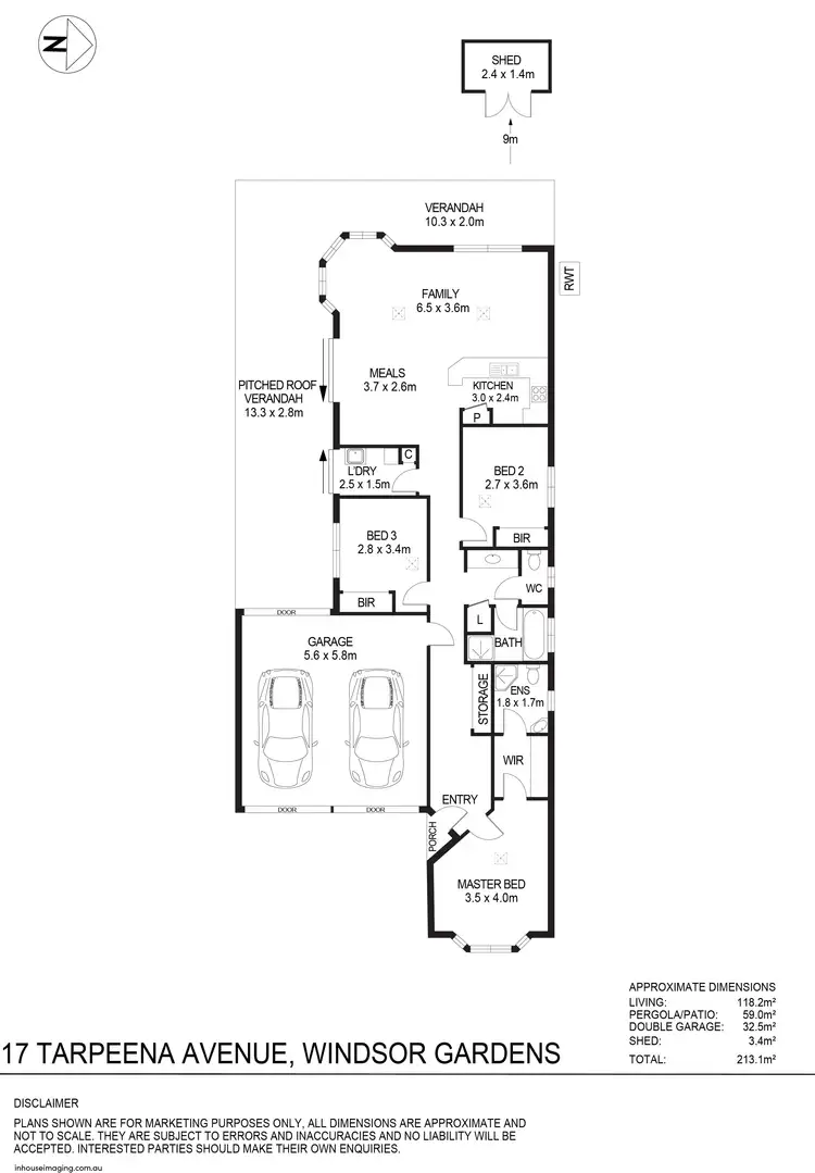 Floorplan of Homely house listing, 17 Tarpeena Avenue, Windsor Gardens SA 5087