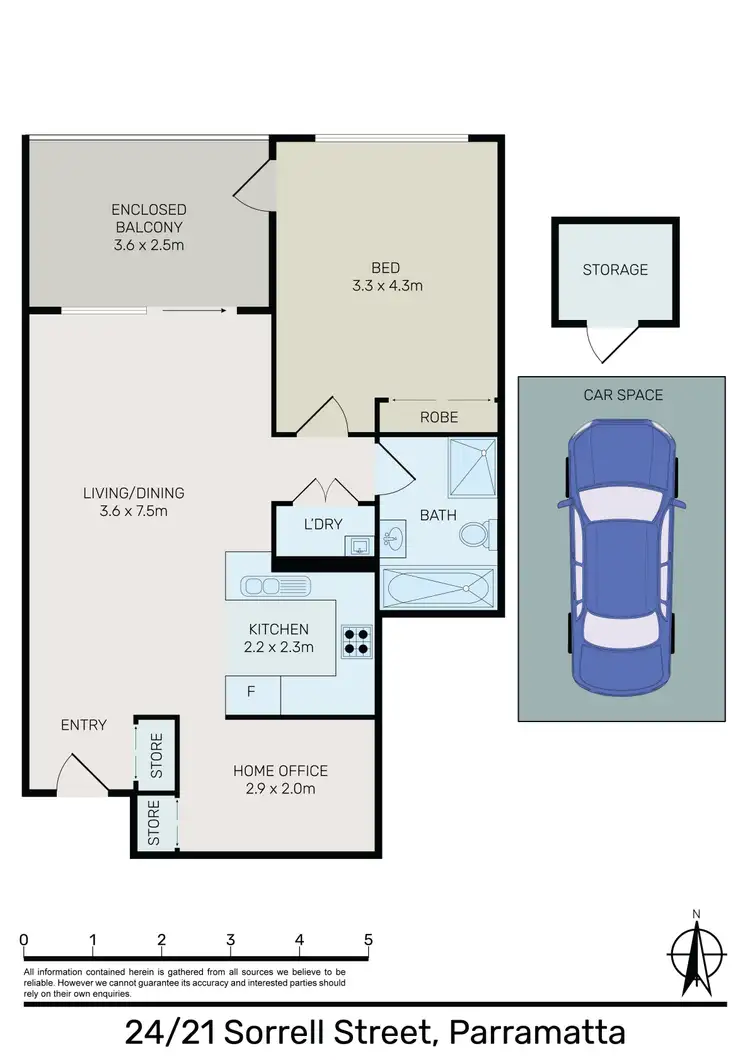 Floorplan of Homely apartment listing, 24/21 Sorrell Street, Parramatta NSW 2150