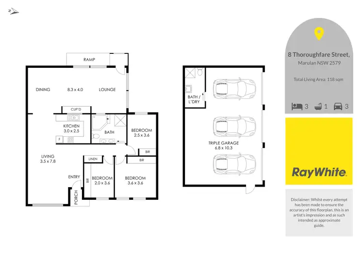 Floorplan of Homely house listing, 8 thoroughfare Street, Marulan NSW 2579