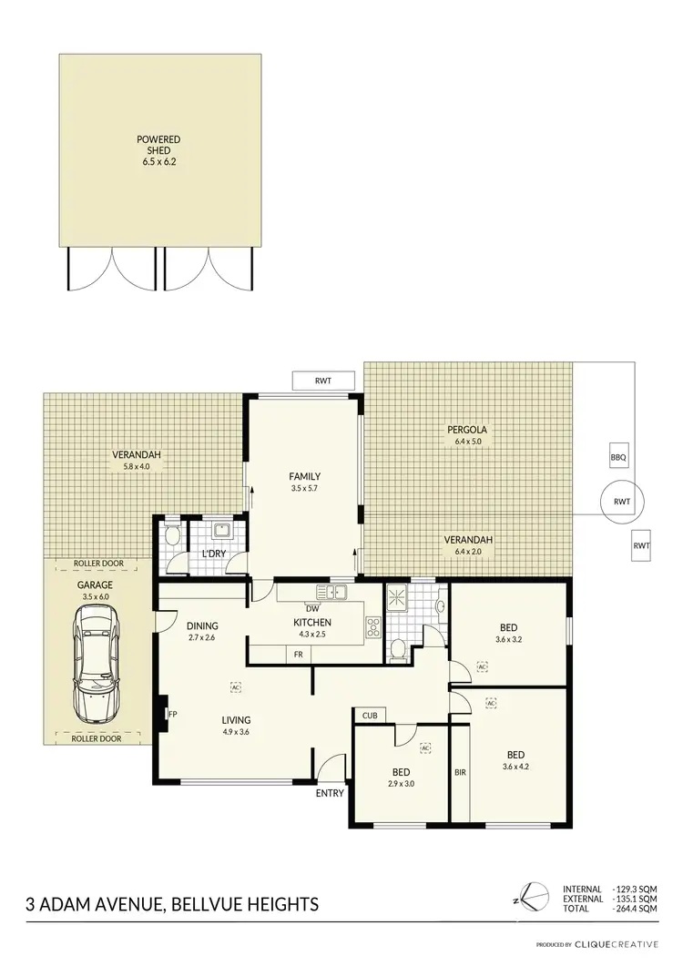 Floorplan of Homely house listing, 3 Adam Avenue, Bellevue Heights SA 5050