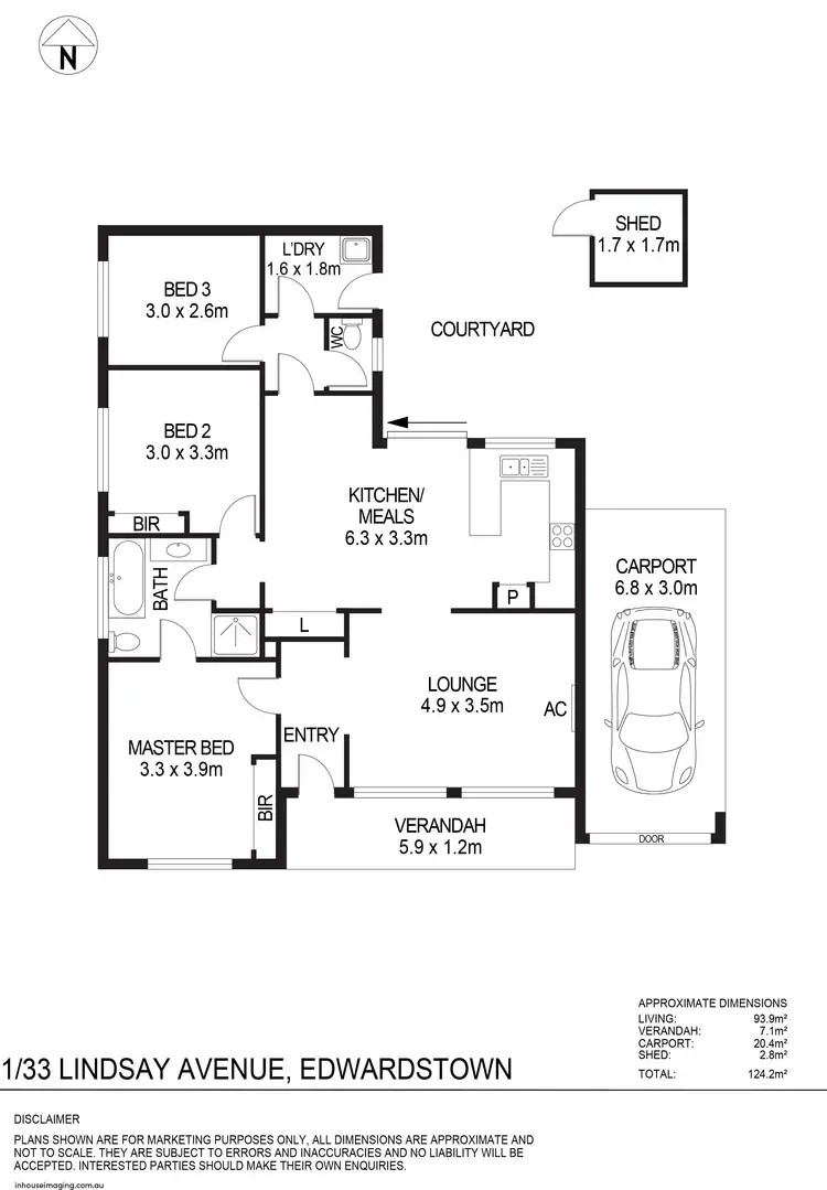 Floorplan of Homely house listing, 1/33 Lindsay Avenue, Edwardstown SA 5039