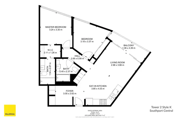 Floorplan of Homely apartment listing, 21610/5 Lawson Street, Southport QLD 4215