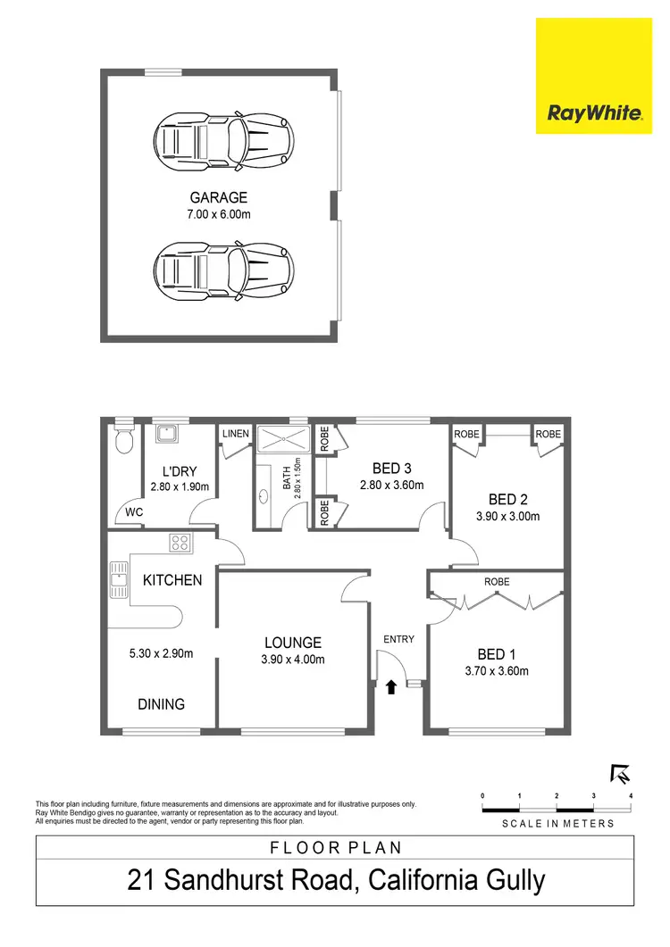 Floorplan of Homely house listing, 21 Sandhurst Road, California Gully VIC 3556