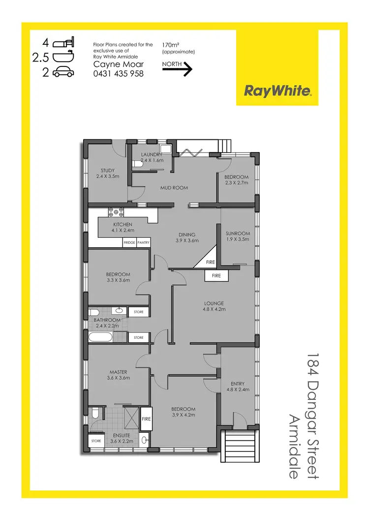 Floorplan of Homely house listing, 184 Dangar Street, Armidale NSW 2350