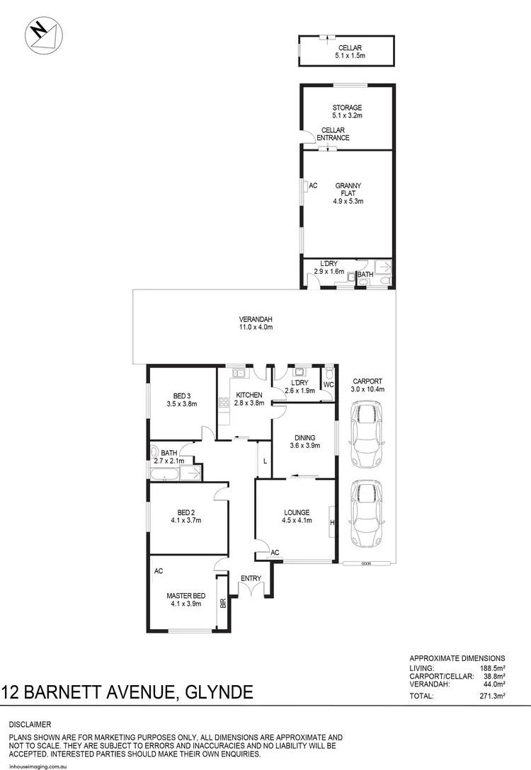Floorplan of Homely house listing, 12 Barnett Avenue, Glynde SA 5070