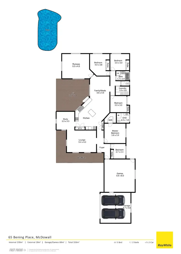 Floorplan of Homely house listing, 65 Bening Place, Mcdowall QLD 4053