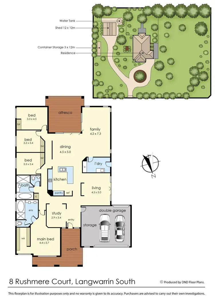 Floorplan of Homely rural property listing, 8 Rushmere Court, Langwarrin South VIC 3911