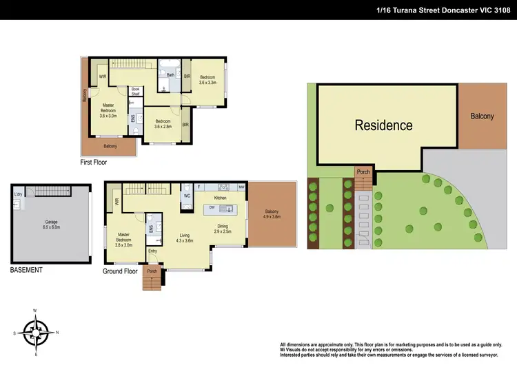 Floorplan of Homely townhouse listing, 1/16 Turana Street, Doncaster VIC 3108