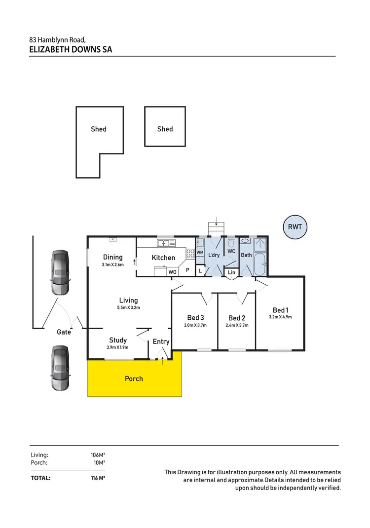 Floorplan of Homely house listing, 83 Hamblynn Road, Elizabeth Downs SA 5113