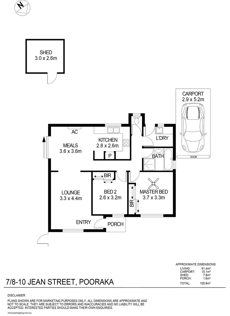 Floorplan of Homely unit listing, 7/8-10 Jean Street, Pooraka SA 5095