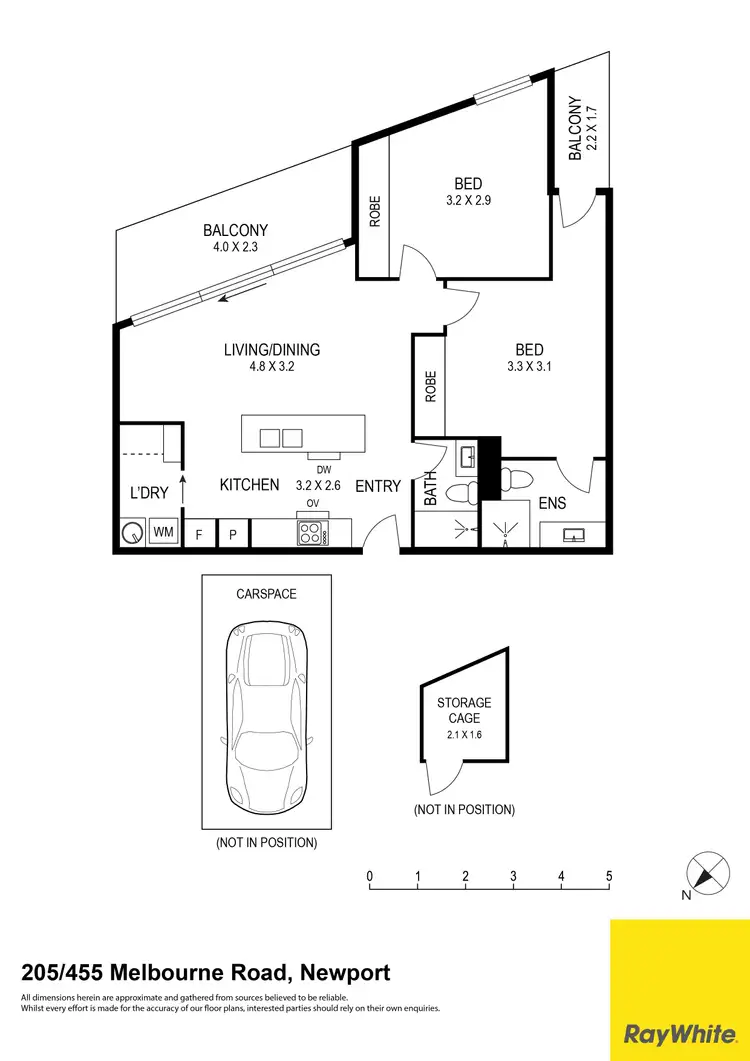 Floorplan of Homely apartment listing, 205/455 Melbourne Road, Newport VIC 3015