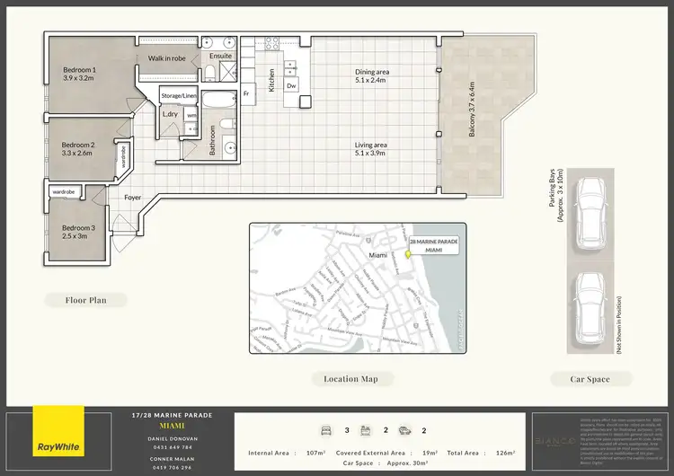 Floorplan of Homely apartment listing, 17/28 Marine Parade, Miami QLD 4220