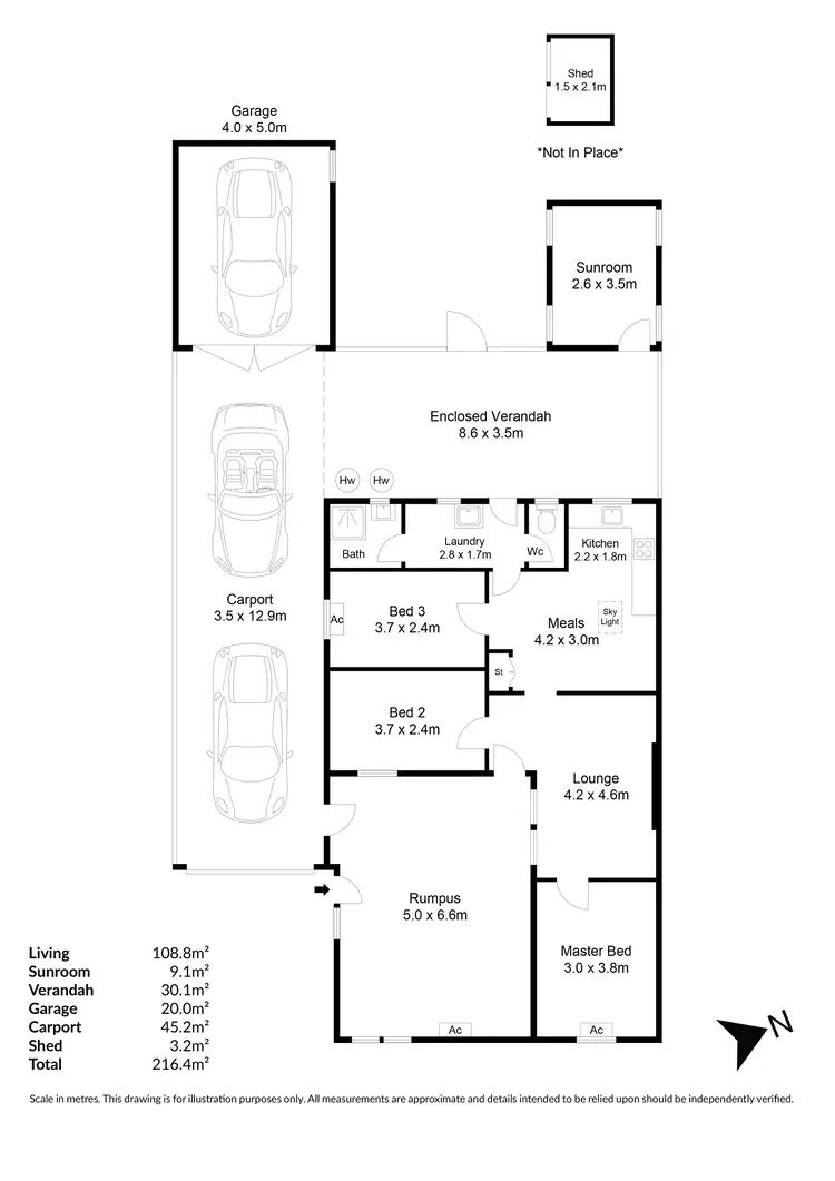 Floorplan of Homely semi-detached listing, 90 Willison Road, Elizabeth South SA 5112