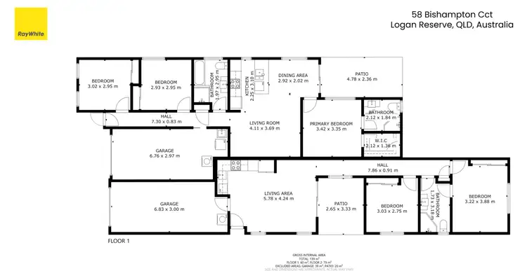 Floorplan of Homely house listing, 58 Bishampton Circuit, Logan Reserve QLD 4133