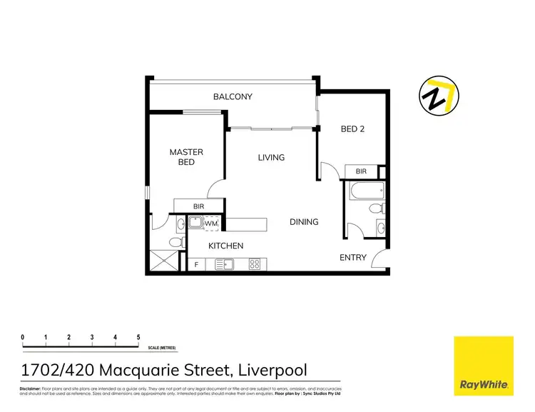 Floorplan of Homely apartment listing, U 1702/420 Macquarie Street, Liverpool NSW 2170
