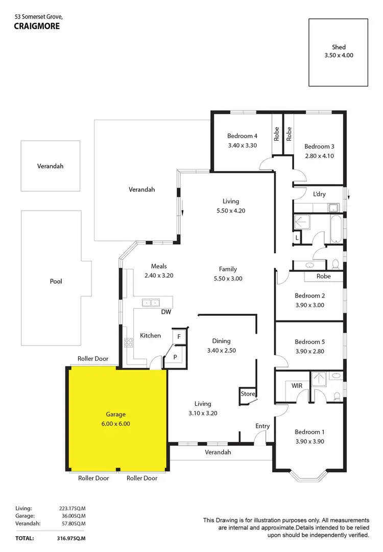 Floorplan of Homely house listing, 53 Somerset Grove, Craigmore SA 5114