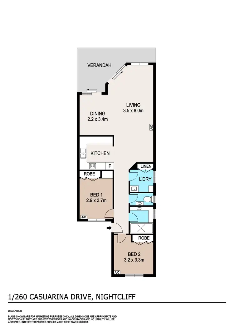 Floorplan of Homely unit listing, 1/260 Casuarina Drive, Nightcliff NT 810