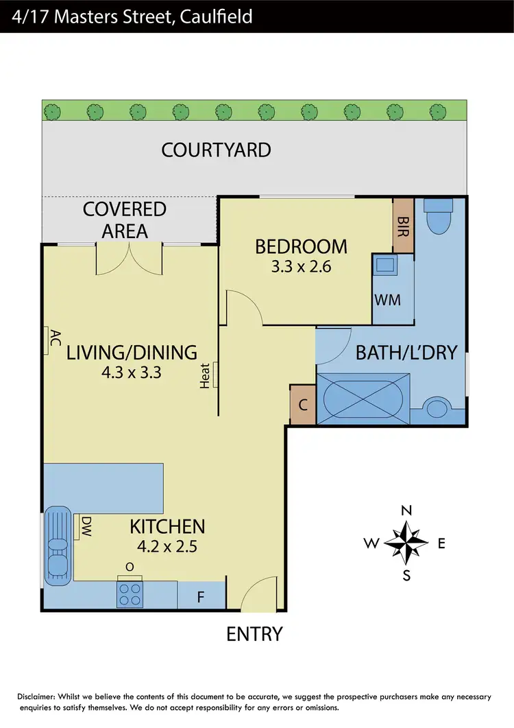 Floorplan of Homely apartment listing, 4/17 Masters Street, Caulfield VIC 3162