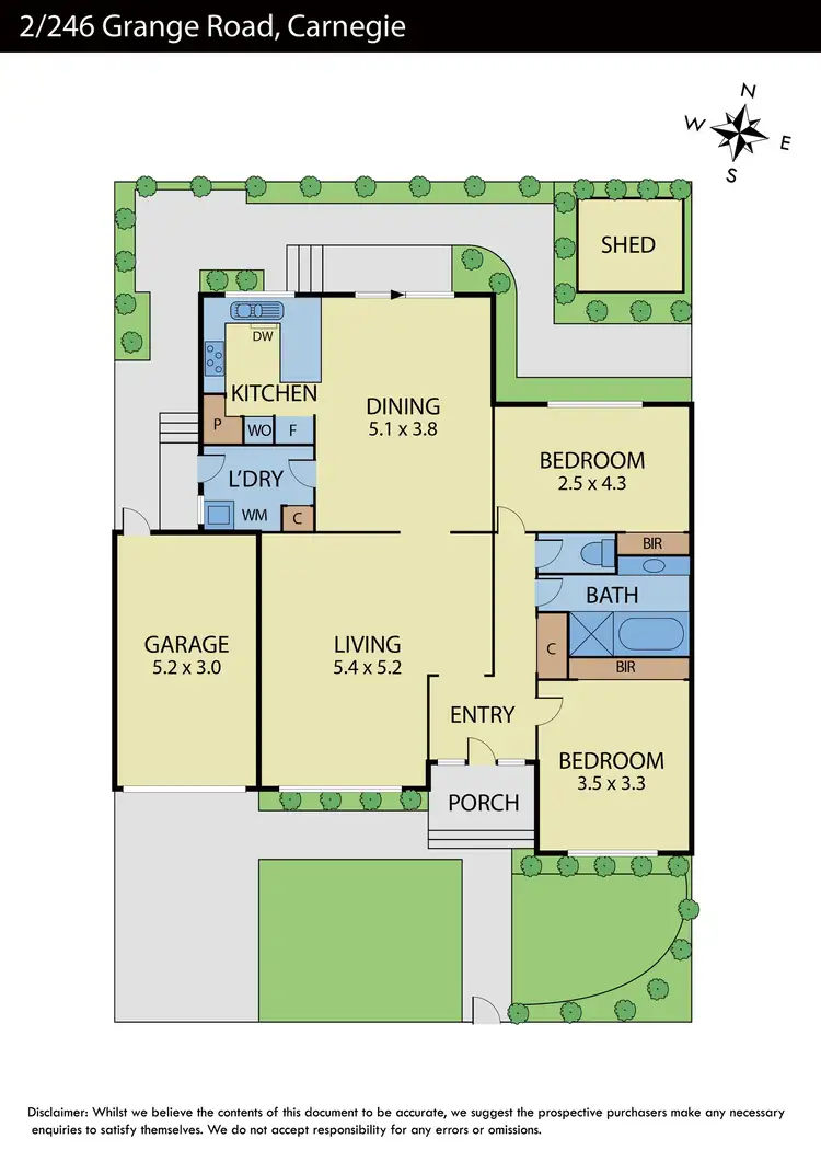 Floorplan of Homely unit listing, 2/246 Grange Road, Carnegie VIC 3163