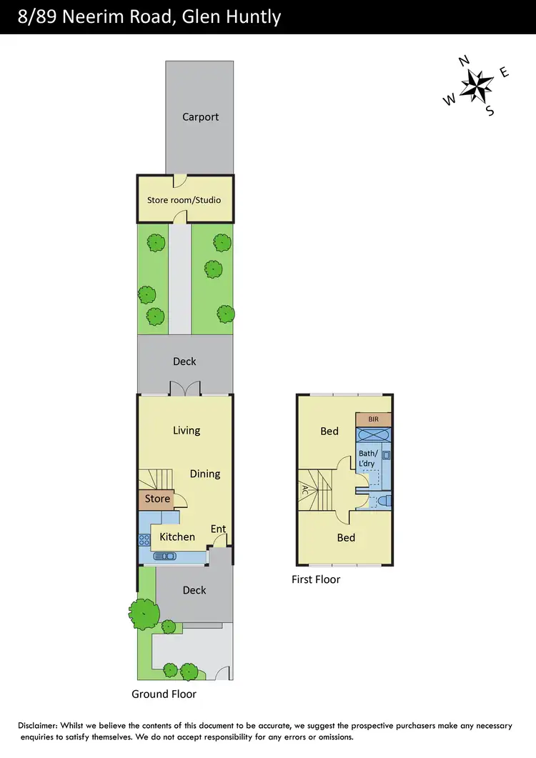 Floorplan of Homely unit listing, 8/89 Neerim Road, Glen Huntly VIC 3163