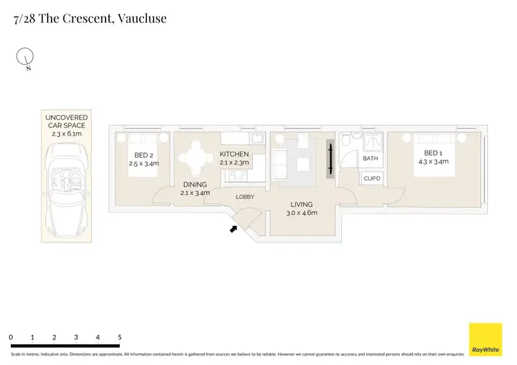 Floorplan of Homely apartment listing, 7/28 The Crescent, Vaucluse NSW 2030