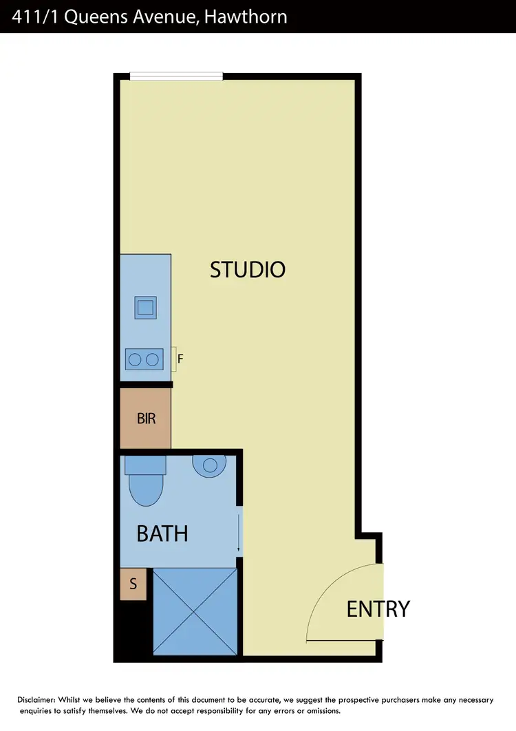 Floorplan of Homely apartment listing, 411/1 Queens Avenue, Hawthorn VIC 3122