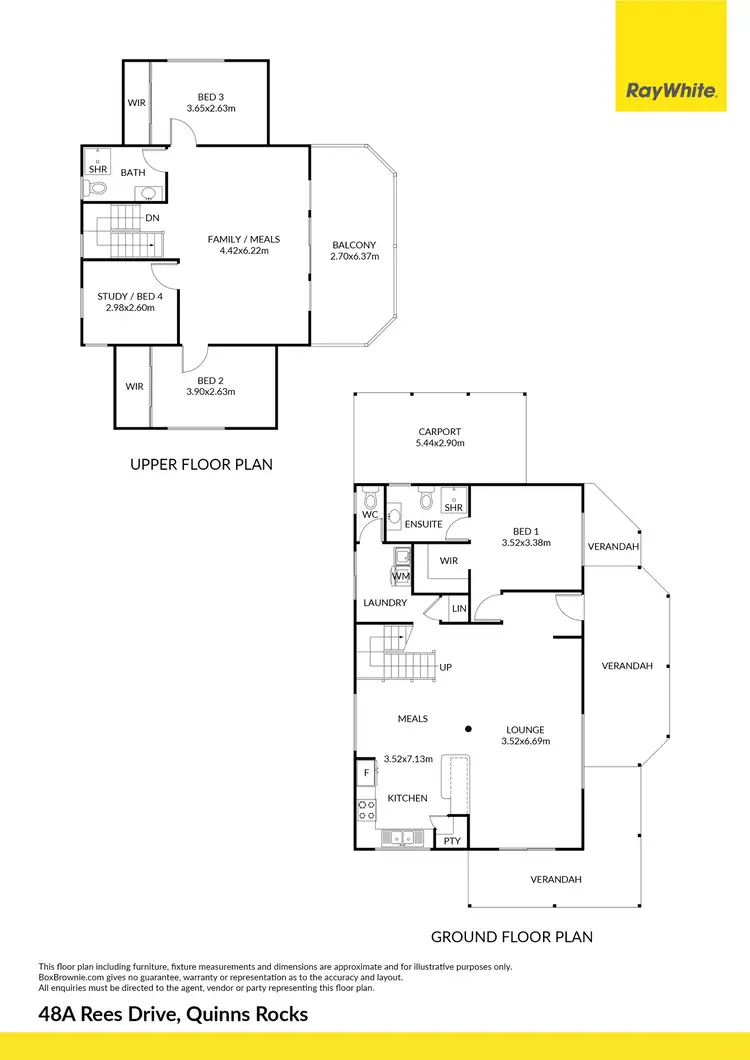 Floorplan of Homely house listing, 48A Rees Drive, Quinns Rocks WA 6030