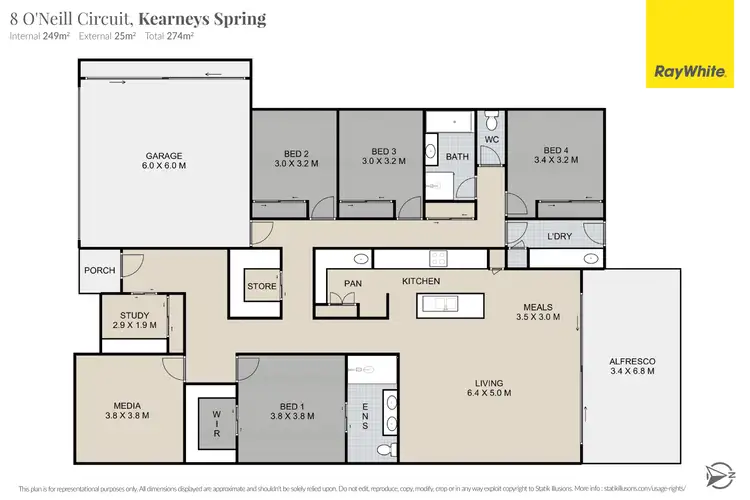 Floorplan of Homely house listing, 8 O'Neill Circuit, Kearneys Spring QLD 4350