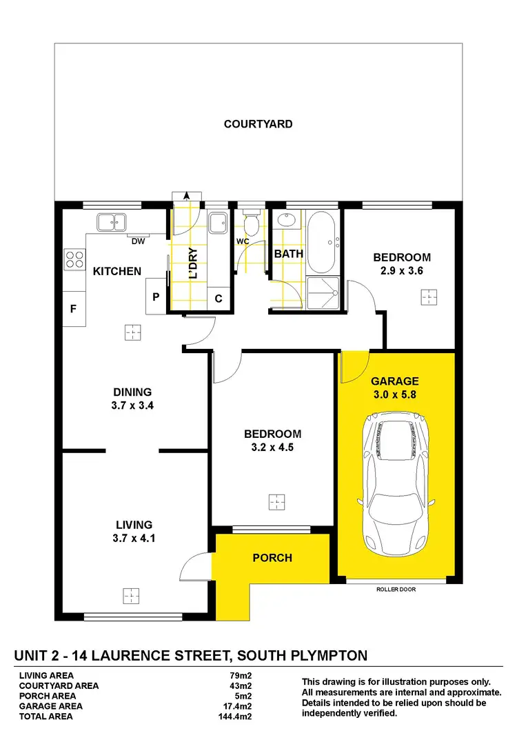 Floorplan of Homely unit listing, 2/14 Laurence Street, South Plympton SA 5038