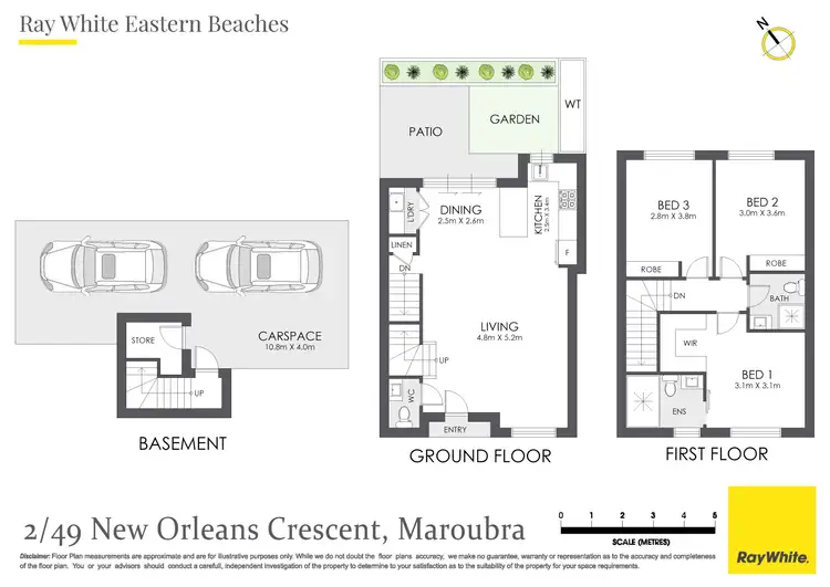 Floorplan of Homely townhouse listing, 2/49 New Orleans Crescent, Maroubra NSW 2035