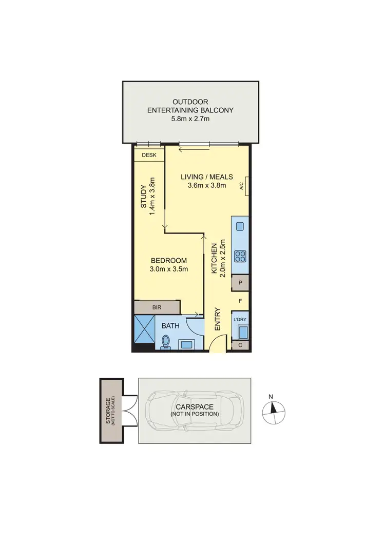 Floorplan of Homely apartment listing, 602/812 Sydney Road, Brunswick VIC 3056